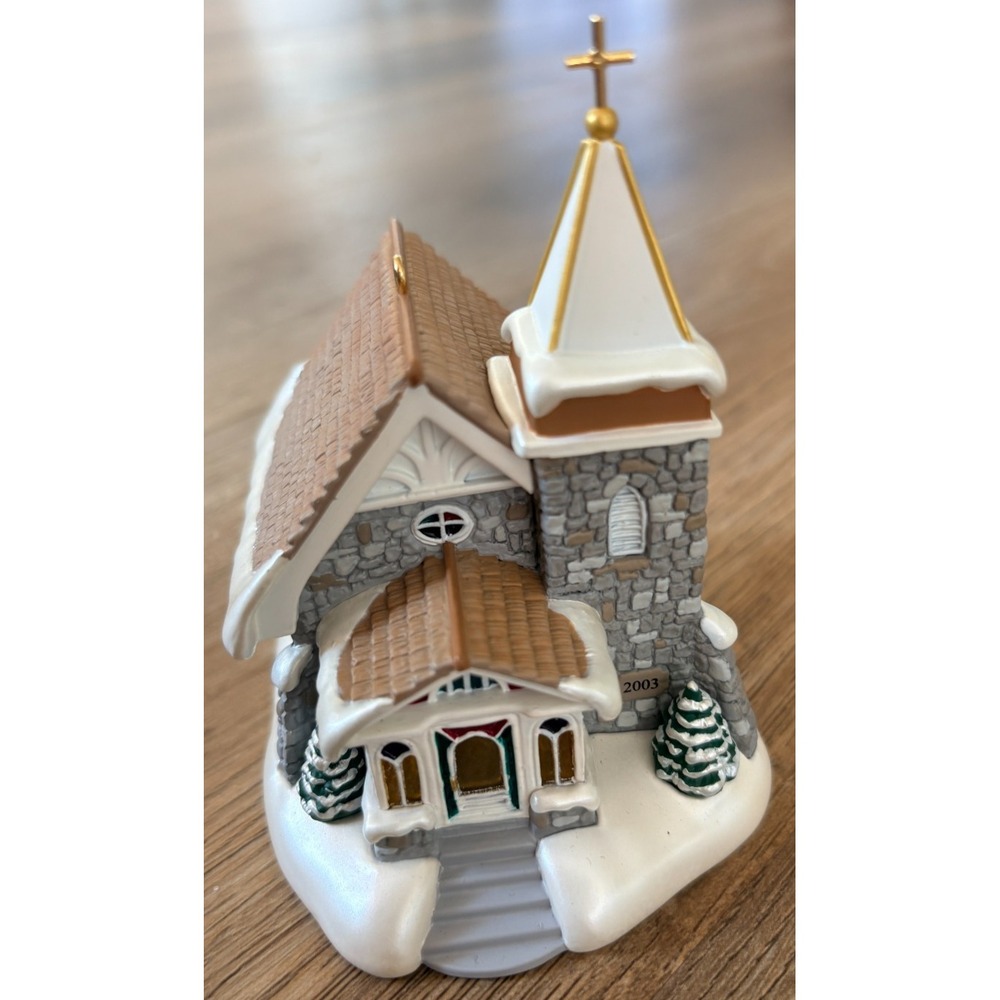 Hallmark Keepsake Ornament Fieldstone Church NO LIGHT Magic Series 2003
